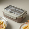 Lunch box Fissman 800 ml z 2 komorami i stalowym pojemnikiem ( beżowy )